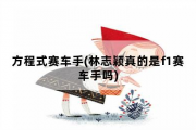 方程式赛车手，林志颖真的是f1赛车手吗