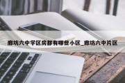 廊坊六中学区房都有哪些小区_廊坊六中片区