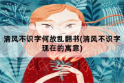 清风不识字何故乱翻书，清风不识字现在的寓意