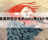 泰国同性恋电影，GAy男XX少年