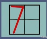 阿拉伯数字7在田字格里怎么写？(数字7的写法)
