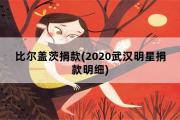 比尔盖茨捐款，2020武汉明星捐款明细