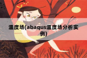 温度场，abaqus温度场分析实例