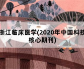 浙江临床医学，2020年中国科技核心期刊