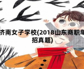 济南女子学校，2018山东商职单招真题