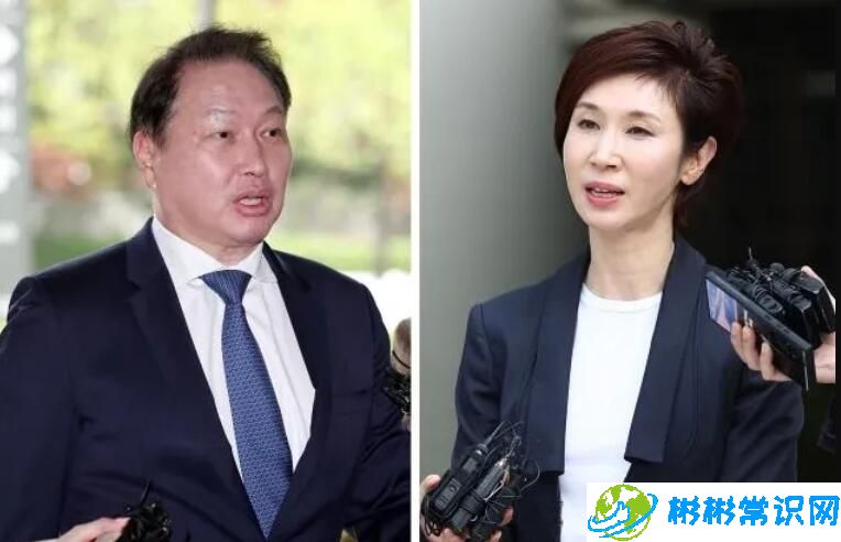 SK集团会长崔泰源与前妻卢素英