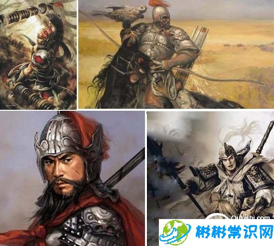 中国历史百大武将排名