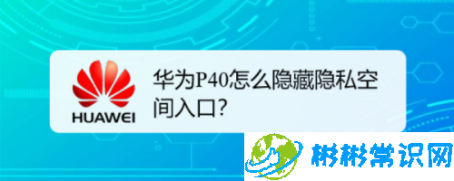 华为P40隐私空间入口怎么隐藏 隐私空间入口隐藏设置教程