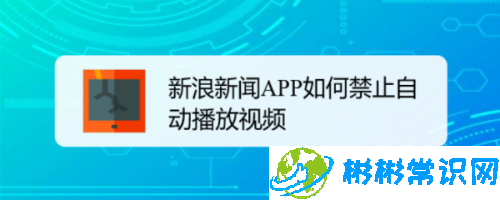 新浪新闻怎么禁止自动播放视频 关闭视频方法教学