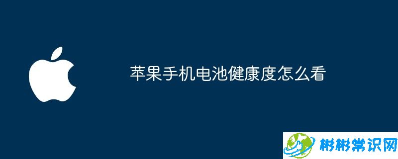 苹果手机电池健康度怎么看