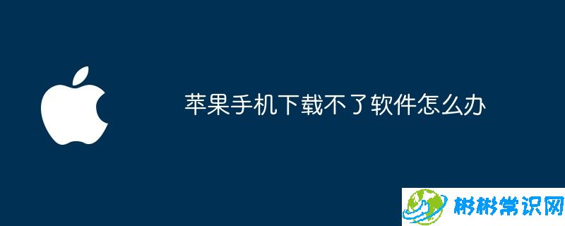 苹果手机下载不了软件怎么办