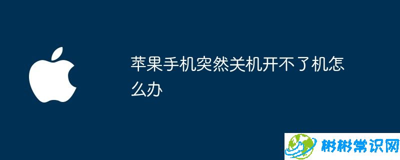 苹果手机突然关机开不了机怎么办