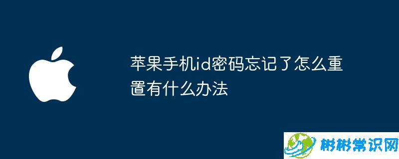 苹果手机id密码忘记了怎么重置有什么办法