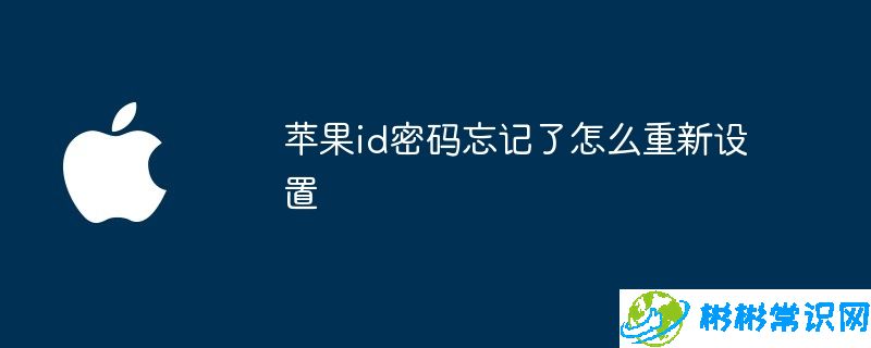 苹果id密码忘记了怎么重新设置