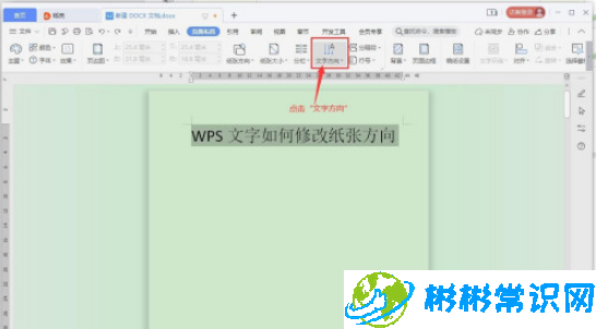 WPS文字方向怎么修改 文字方向修改教程