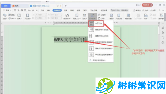 WPS文字方向怎么修改 文字方向修改教程