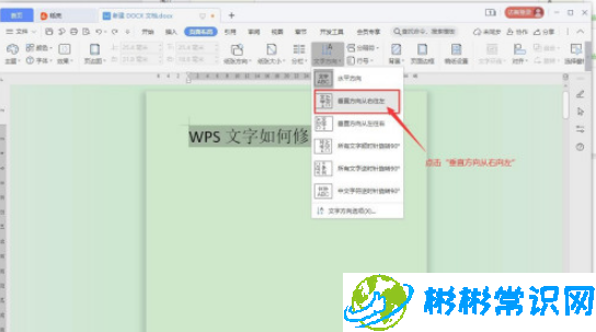 WPS文字方向怎么修改 文字方向修改教程