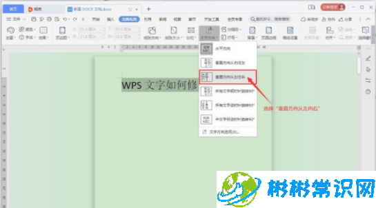 WPS文字方向怎么修改 文字方向修改教程