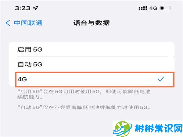 苹果13,关闭5g网络