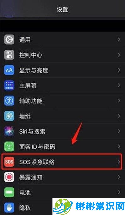 苹果手机,sos紧急联系