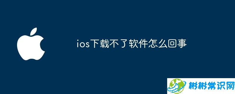 ios下载不了软件怎么回事