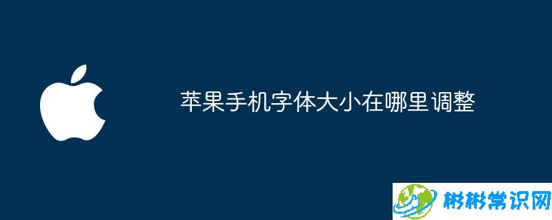 苹果手机字体大小在哪里调整