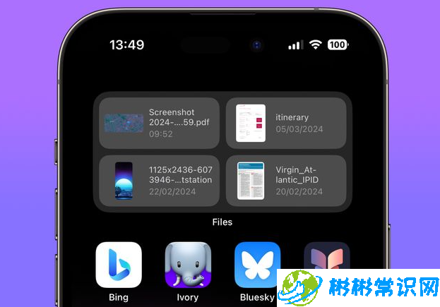 从 iPhone 主屏幕快速访问最近的文件