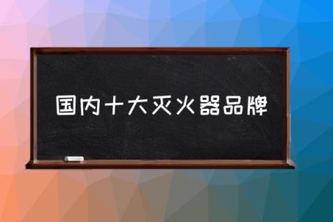 国内十大灭火器品牌,水基灭火器哪个牌子的比较好？