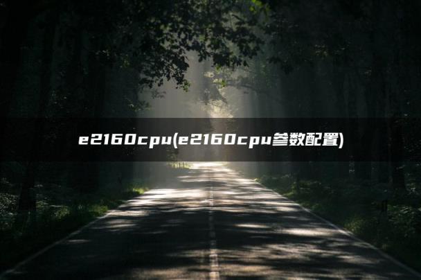 e2160cpu参数配置(e2160cpu)