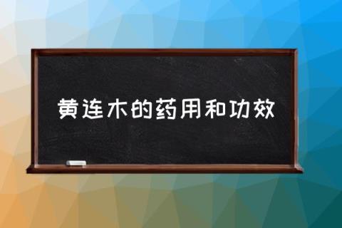 黄连木的药用和功效,什么东西是黄连树？