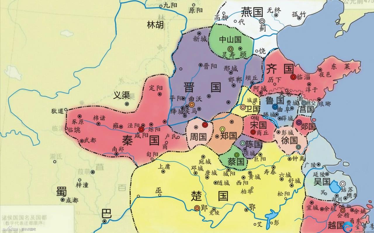 春秋战国混乱的500多年过来的？(战国时期地图分析)