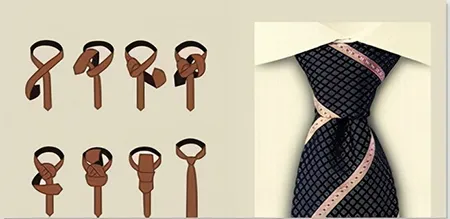 领带打法步骤(初学者打领带慢动作)