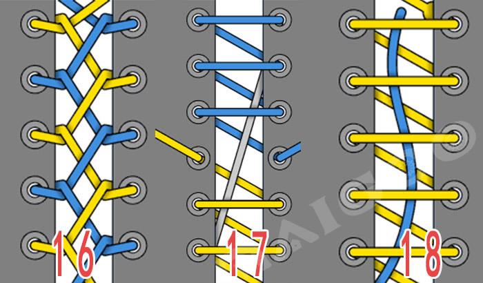 24种鞋带的系法图解(双排鞋带系法图解步骤)