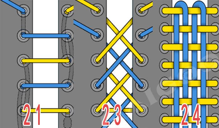 24种鞋带的系法图解(双排鞋带系法图解步骤)