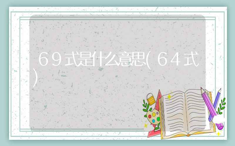 69式是什么意思(64式)